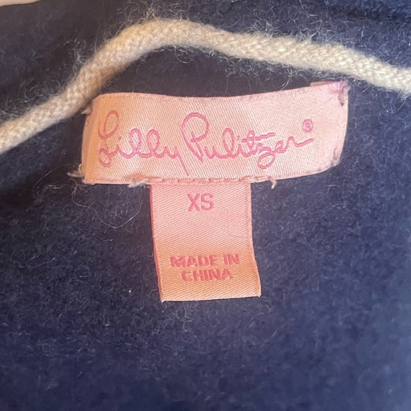 Lilly Pulitzer Belmont Cashmere Cardigan in True Navy - Size XS - Picture 7 of 7